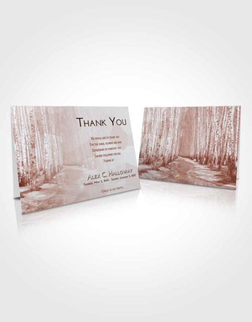 Funeral Thank You Card Template Ruby Love Snowy Stream