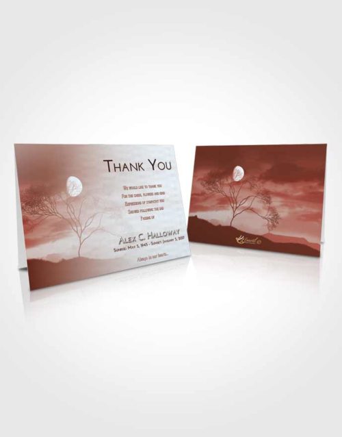 Funeral Thank You Card Template Ruby Love Soft Moonlight
