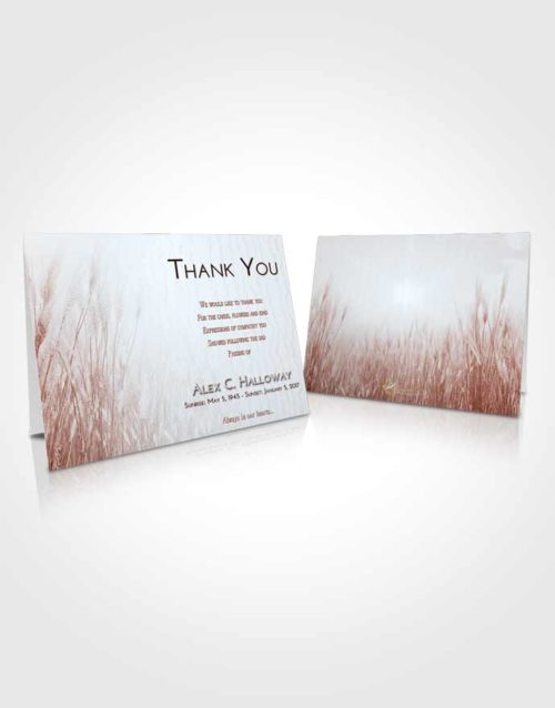 Funeral Thank You Card Template Ruby Love Soft Wheat