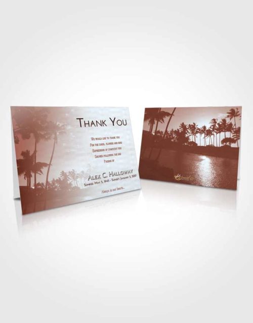 Funeral Thank You Card Template Ruby Love Summer Palms