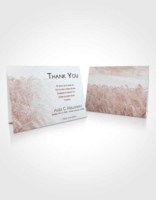 Funeral Thank You Card Template Ruby Love Summer Wheat