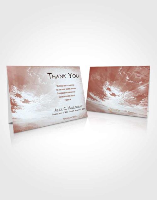 Funeral Thank You Card Template Ruby Love Sunset Mystery