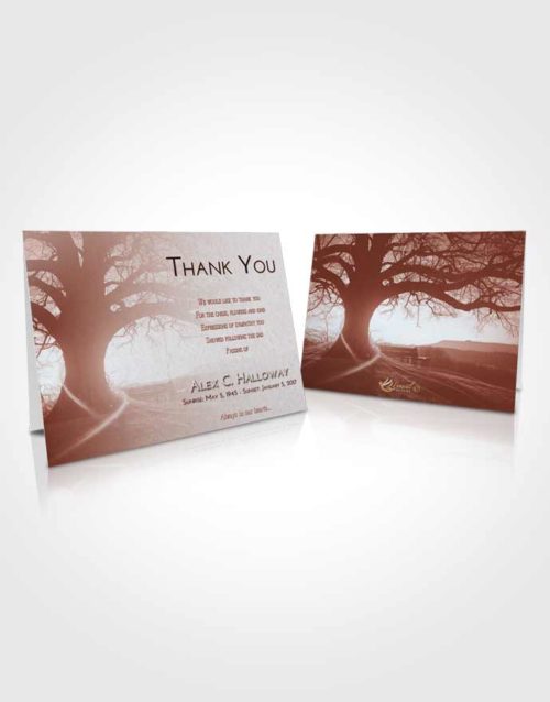 Funeral Thank You Card Template Ruby Love Tree Serenity
