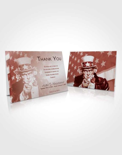 Funeral Thank You Card Template Ruby Love Uncle Sam