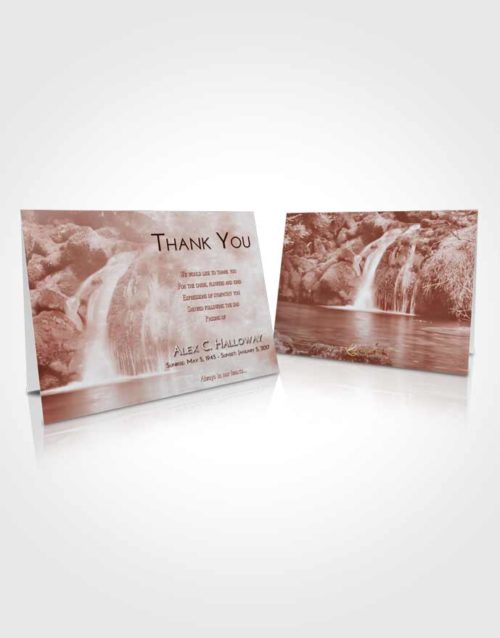 Funeral Thank You Card Template Ruby Love Waterfall Clarity