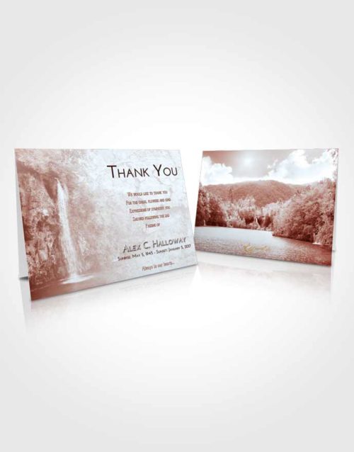 Funeral Thank You Card Template Ruby Love Waterfall Happiness