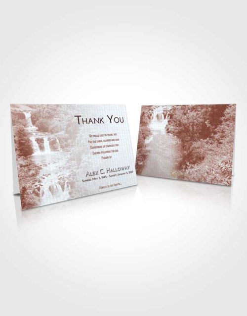 Funeral Thank You Card Template Ruby Love Waterfall Liberty