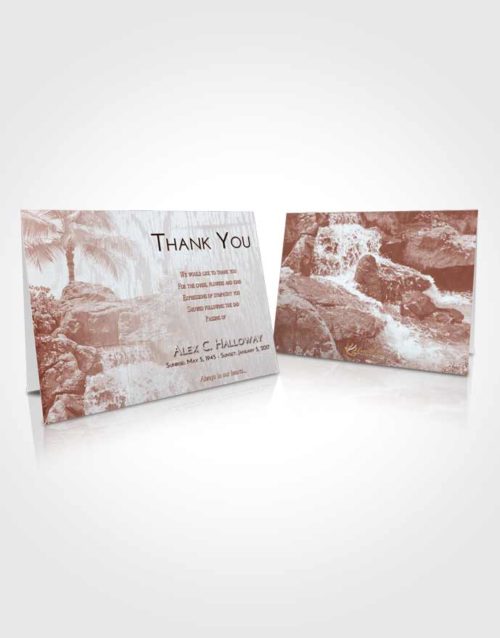 Funeral Thank You Card Template Ruby Love Waterfall Masterpiece