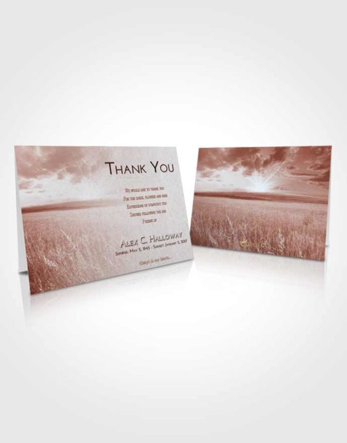 Funeral Thank You Card Template Ruby Love Wheat Fields