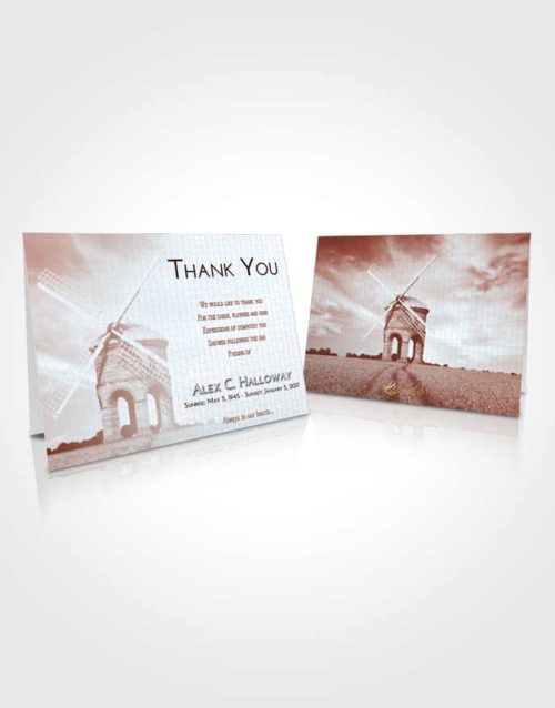 Funeral Thank You Card Template Ruby Love Windmill of Honor