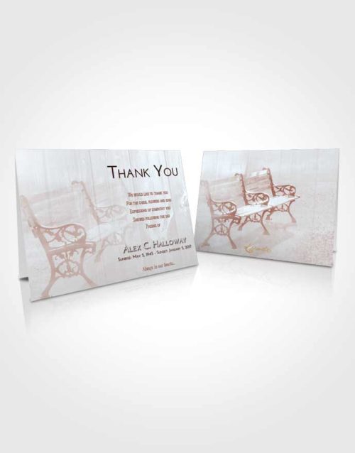 Funeral Thank You Card Template Ruby Love Winter Bench