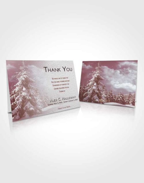 Funeral Thank You Card Template Ruby Love Winter Wonderland