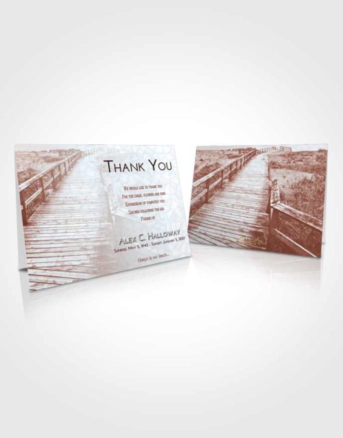 Funeral Thank You Card Template Ruby Love Wooden Walk