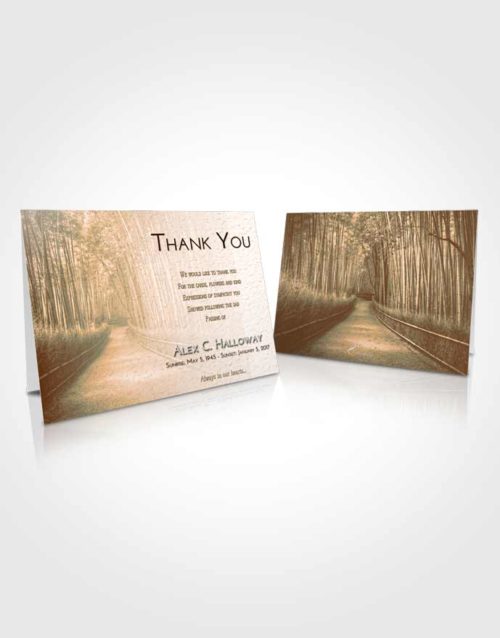 Funeral Thank You Card Template Soft Dusk Bamboo Forest