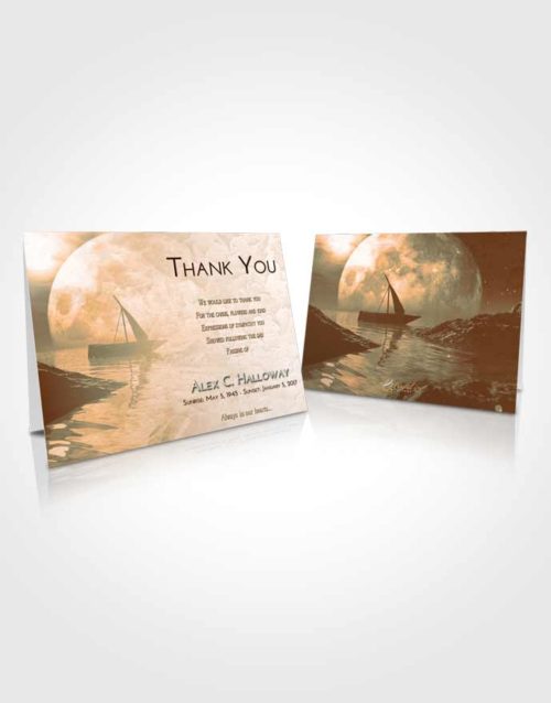 Funeral Thank You Card Template Soft Dusk Calm Waters