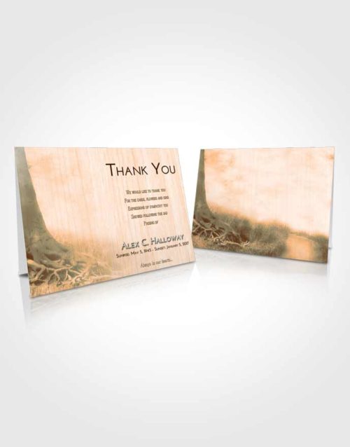 Funeral Thank You Card Template Soft Dusk Deep Roots