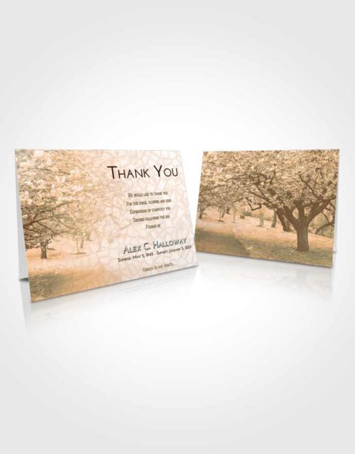 Funeral Thank You Card Template Soft Dusk Flowering Path