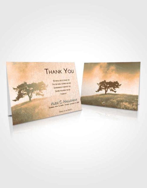 Funeral Thank You Card Template Soft Dusk Gentle Pasture