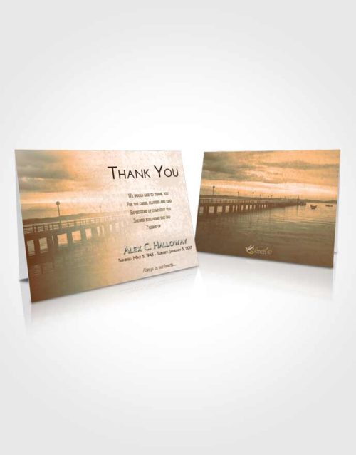 Funeral Thank You Card Template Soft Dusk Lake Drive