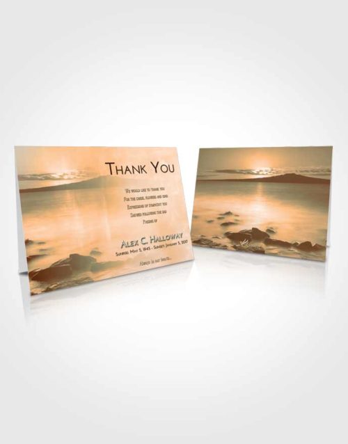 Funeral Thank You Card Template Soft Dusk Lake Front