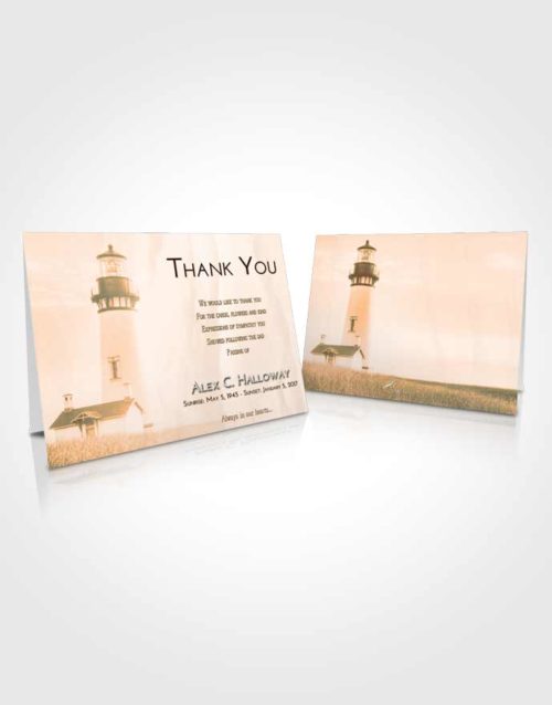 Funeral Thank You Card Template Soft Dusk Lighthouse Clarity