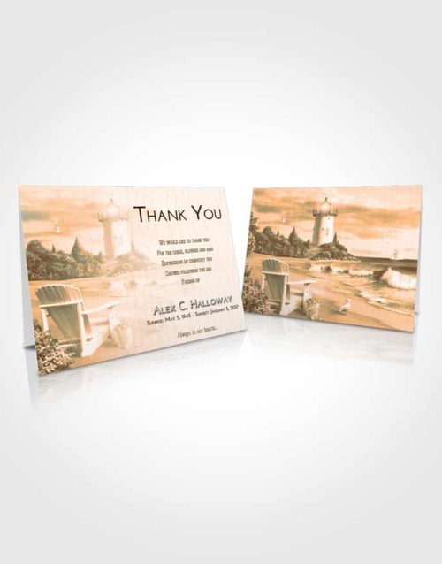 Funeral Thank You Card Template Soft Dusk Lighthouse Laughter