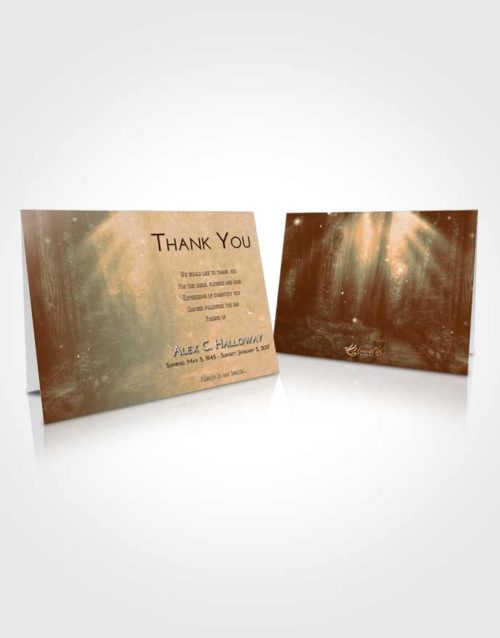 Funeral Thank You Card Template Soft Dusk Magical Forest