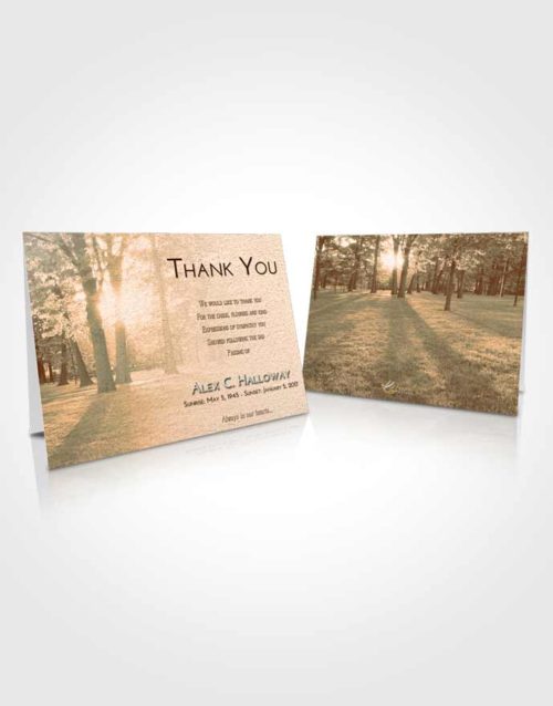 Funeral Thank You Card Template Soft Dusk National Park