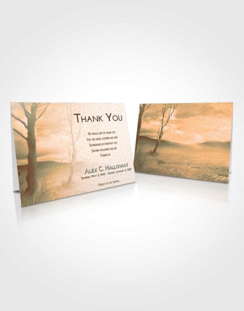 Funeral Thank You Card Template Soft Dusk Peaceful Fall