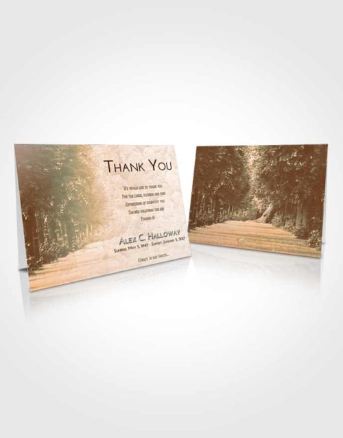 Funeral Thank You Card Template Soft Dusk Summer Forest