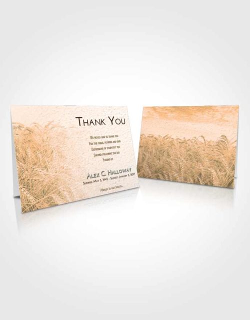 Funeral Thank You Card Template Soft Dusk Summer Wheat