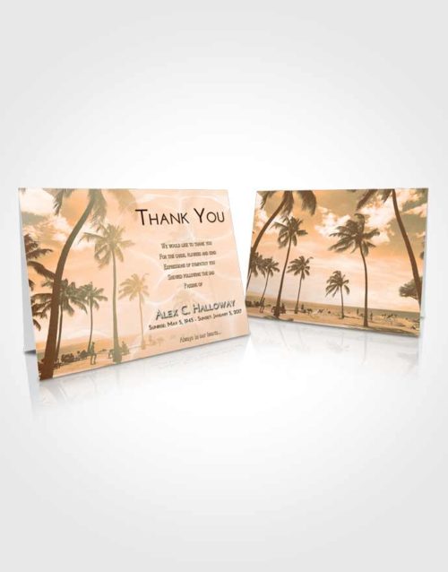 Funeral Thank You Card Template Soft Dusk Tropical Breeze
