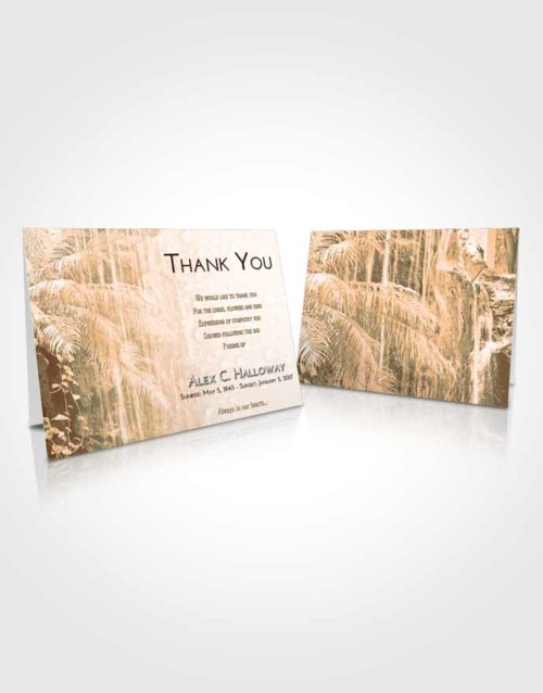 Funeral Thank You Card Template Soft Dusk Waterfall Breeze