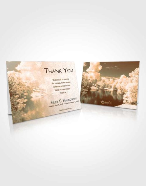 Funeral Thank You Card Template Soft Dusk White Winter Park