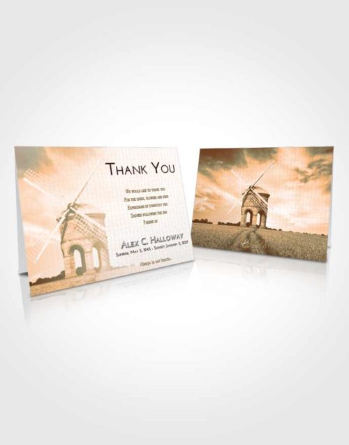 Funeral Thank You Card Template Soft Dusk Windmill of Honor