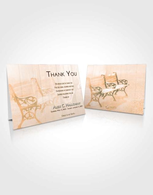 Funeral Thank You Card Template Soft Dusk Winter Bench