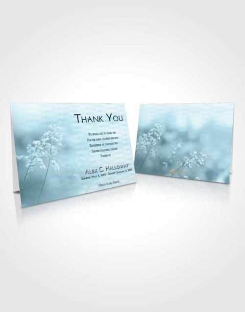 Funeral Thank You Card Template Soft Emerald Love Colorful Spring