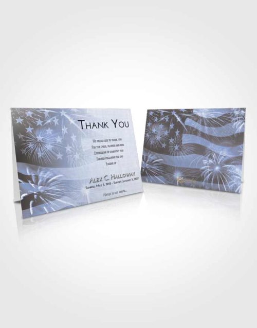 Funeral Thank You Card Template Splendid American Patriot