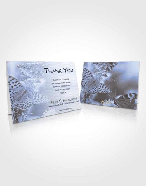 Funeral Thank You Card Template Splendid Butterfly Peace