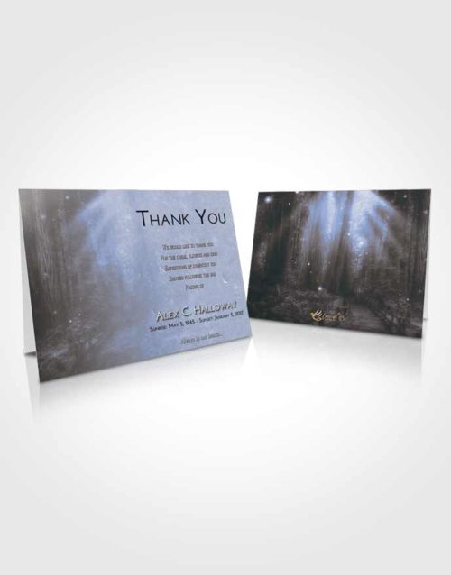 Funeral Thank You Card Template Splendid Magical Forest