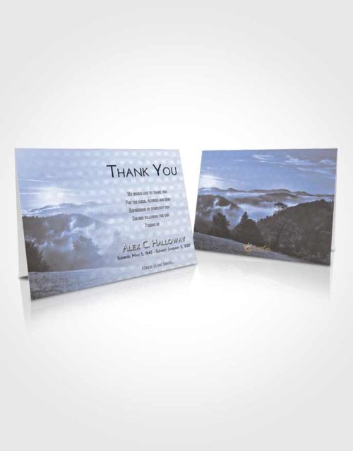 Funeral Thank You Card Template Splendid Misty Forest