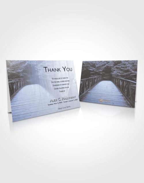 Funeral Thank You Card Template Splendid Nature Bridge Walk