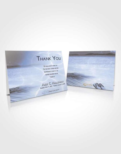 Funeral Thank You Card Template Splendid Ocean Ripples