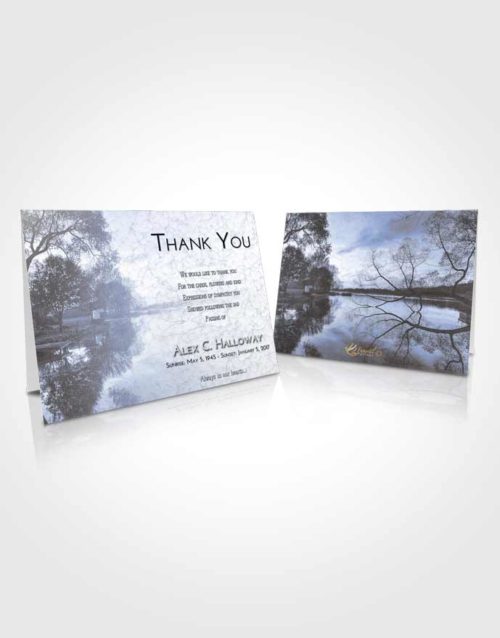 Funeral Thank You Card Template Splendid River Reflection