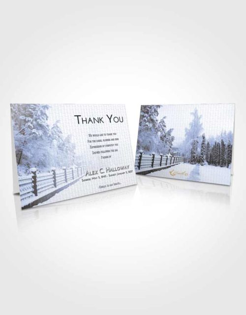 Funeral Thank You Card Template Splendid Snow Garden