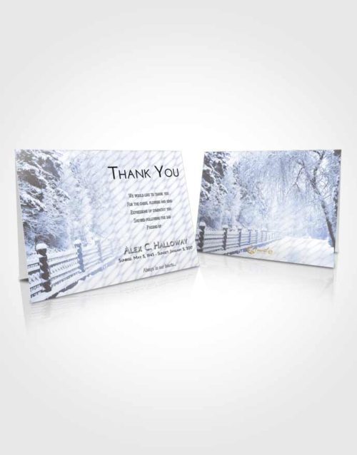 Funeral Thank You Card Template Splendid Snow Walk