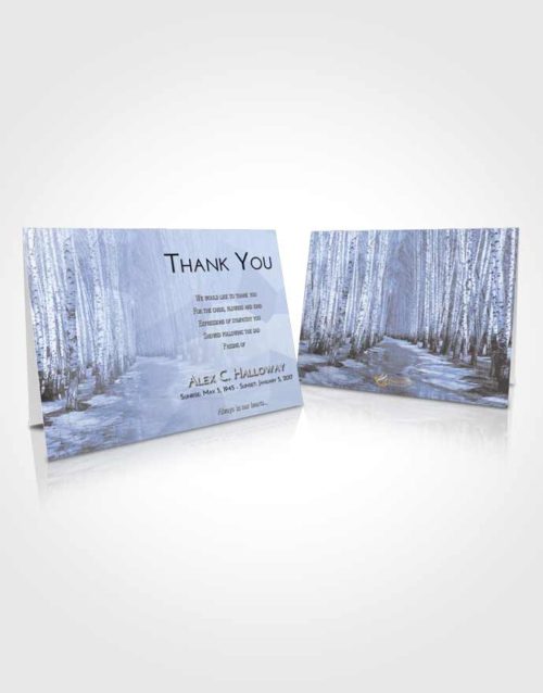 Funeral Thank You Card Template Splendid Snowy Stream