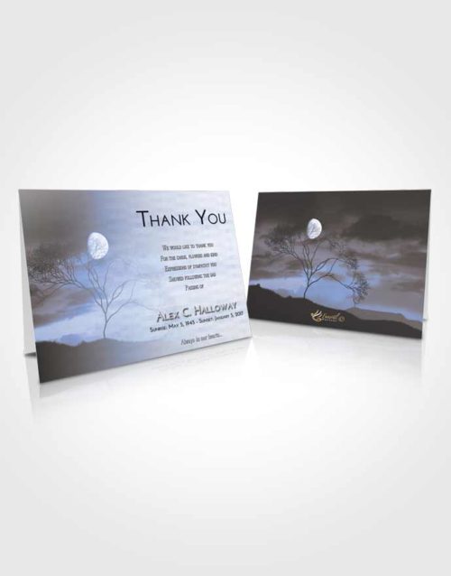 Funeral Thank You Card Template Splendid Soft Moonlight