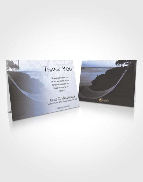Funeral Thank You Card Template Splendid Sunset in a Hammock