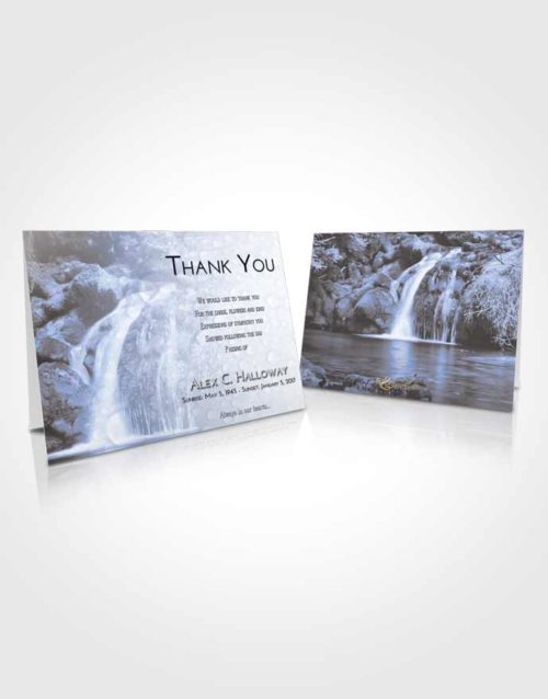 Funeral Thank You Card Template Splendid Waterfall Paradise